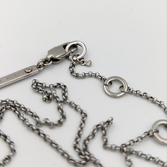 Michael Kors Brilliance Statement Necklace Silver Tone - Picture 4 of 15